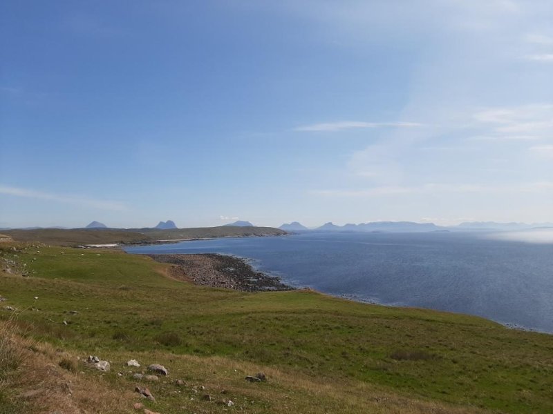 Assynt from the Stoer Head lighthouse.