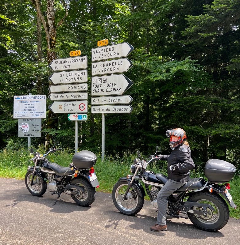 Wife and I having a little ride round the Vercors for a few days
