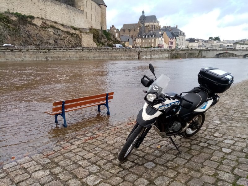 River Mayenne burst its banks,